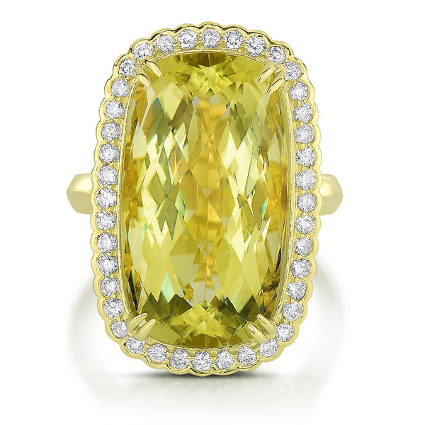 Lemon Quartz diamond ring – Minasyani